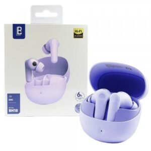 Premium TWS Bluetooth Wireless Earbuds with Crystal Clear HIFI Sound Quality and Deep Bass BH18 for Universal Cell Phone And Bluetooth Device (Purple)
