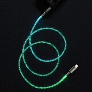 Type-C LED Light Up Charging Cable - 7 RGB Colors Gradual Changing USB Cable 3.3FT for Universal Cell Phone, Device and More for Android Only