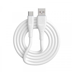 Type C / USB-C 2.4A Heavy Duty Strong Soft Flexible Silicone OD 5.0mm Charge and Sync USB Cable 6FT for Universal Cell Phone, Device and More (White)