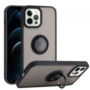Tuff Slim Armor Hybrid Ring Stand Case for Apple iPhone 15 Pro Max (Black)