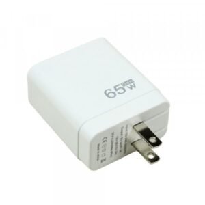 65W GaN USB-C Wall Charger with Fast Charging Power Delivery for Universal Cell Phone, Device and More (White)